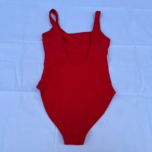 Athleta Cloudbreak Rib Scoop One Piece Women’s Red Swimsuit Size XS - Picture 7 of 8